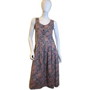 Prairie Farmhouse Cottage Core Prairie Style Vintage 70s Dirndl Drop Waist Dress